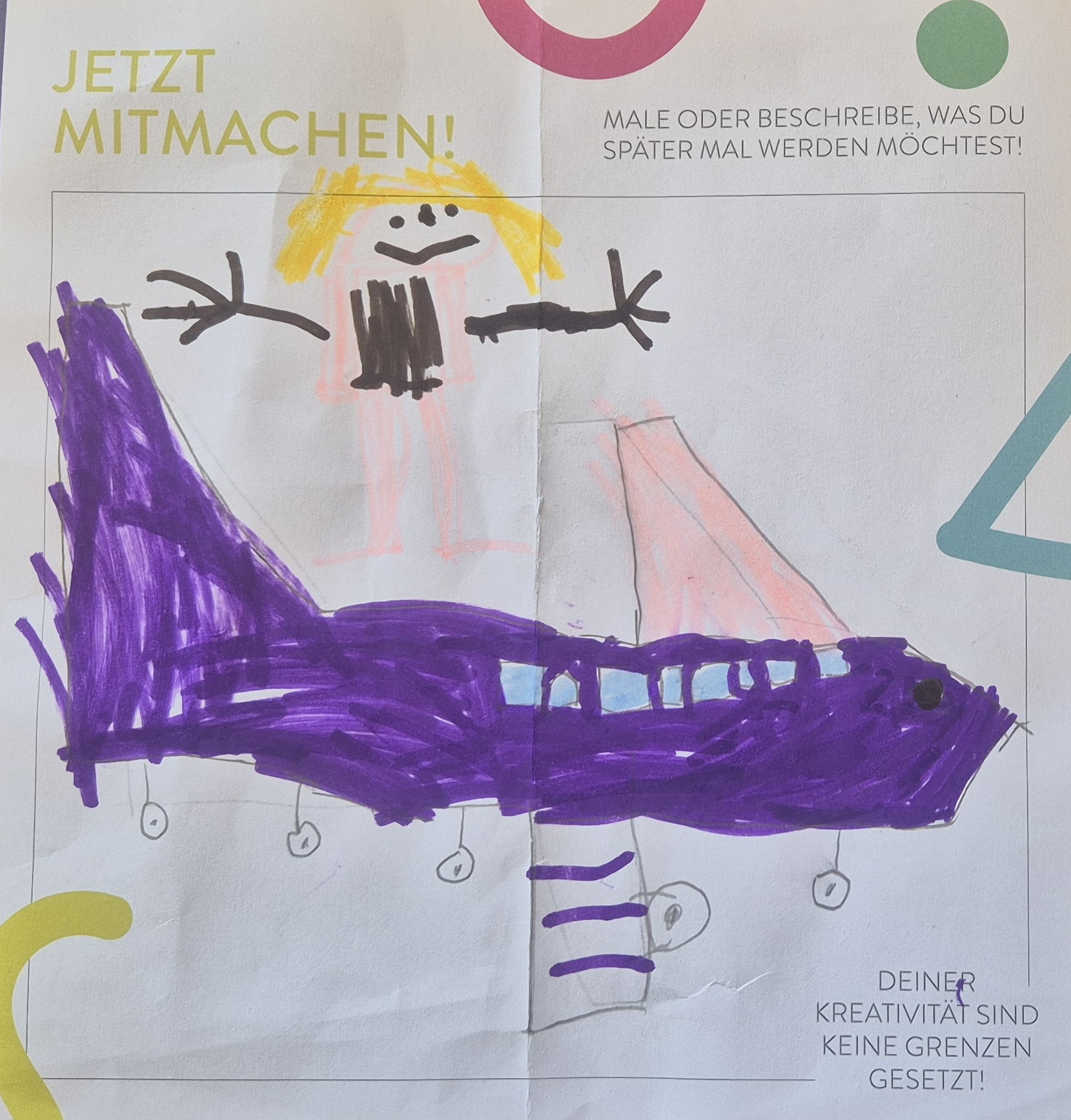 Antonia, 6 Jahre - Flugbegleiterin