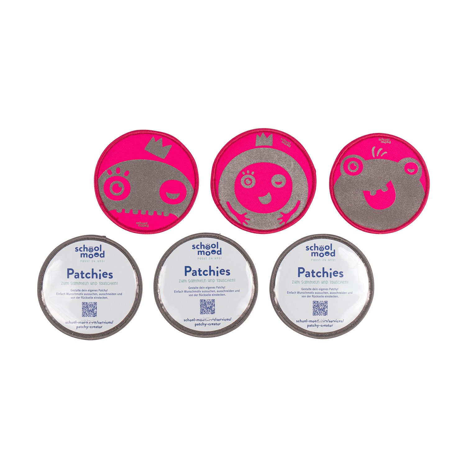6er Patchy-Set Pink Monsters  6er Patchy-Set Pink Monsters