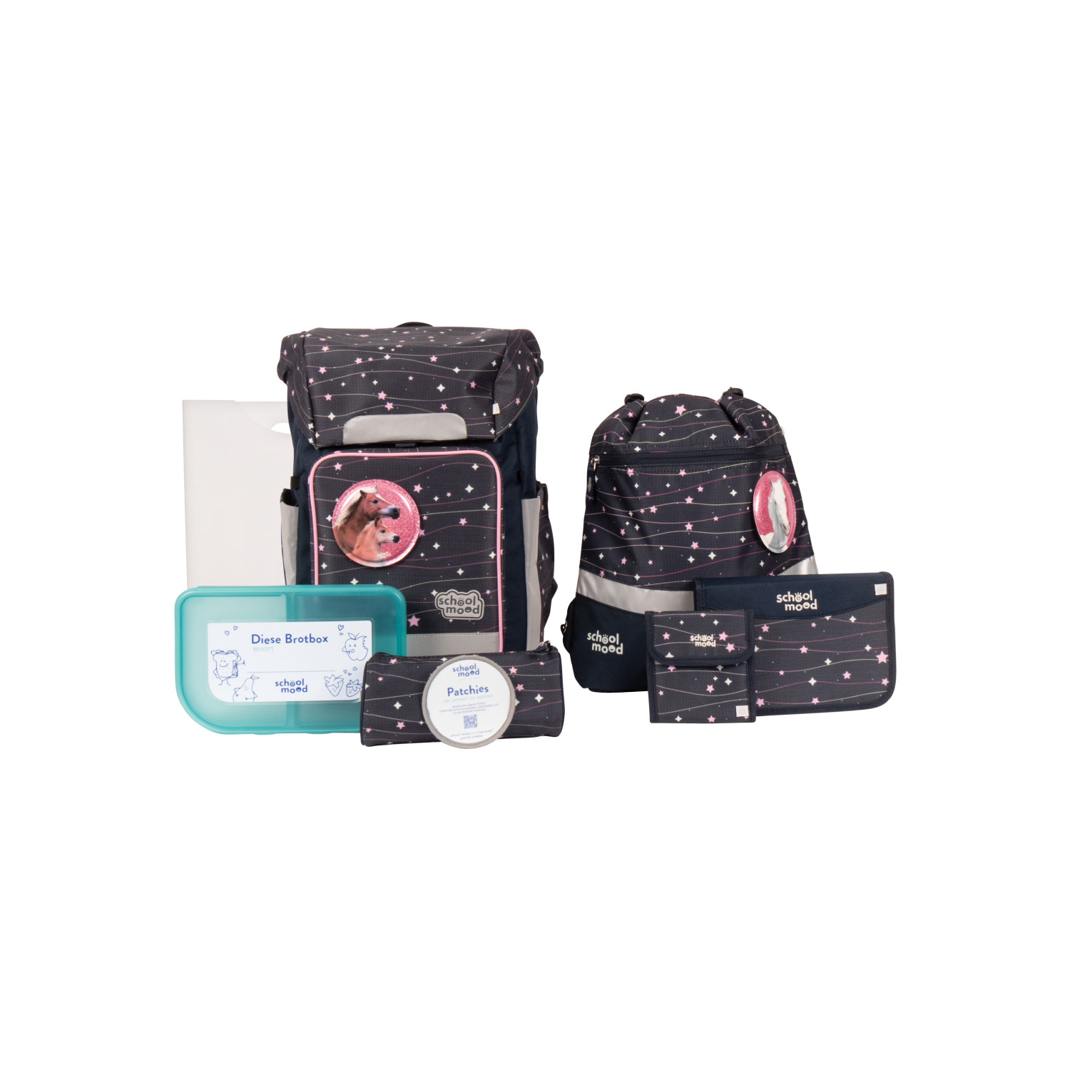 Rebel Ella (Pony), 8-tlg. Schulranzenset  Rebel Ella (Pony), 8-tlg. Schulranzenset