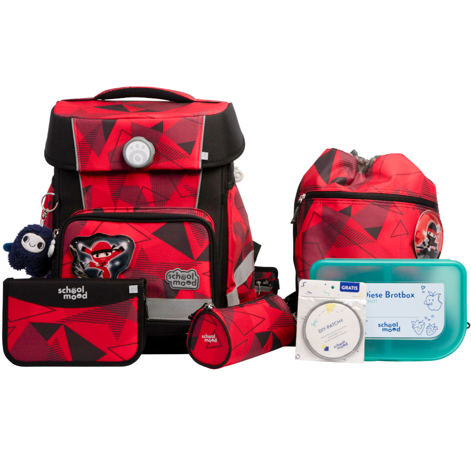 Champion Maxx Pro Kai (Ninja), 7-tlg. Schulranzenset  Champion Maxx Pro Kai (Ninja), 7-tlg. Schulranzenset