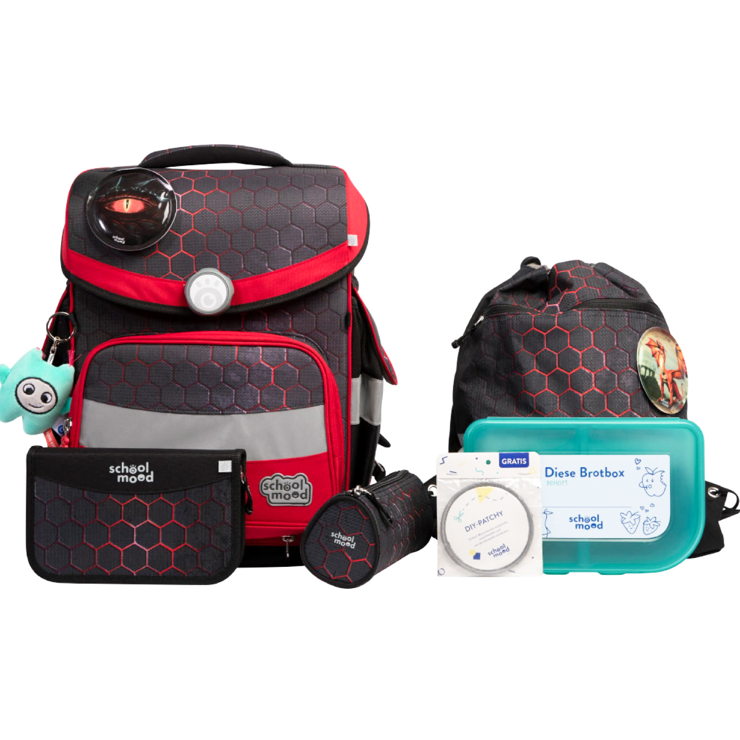 Timeless Pro Mika (Drache), 7-tlg. Schulranzenset Timeless Pro Mika (Drache), 7-tlg. Schulranzenset