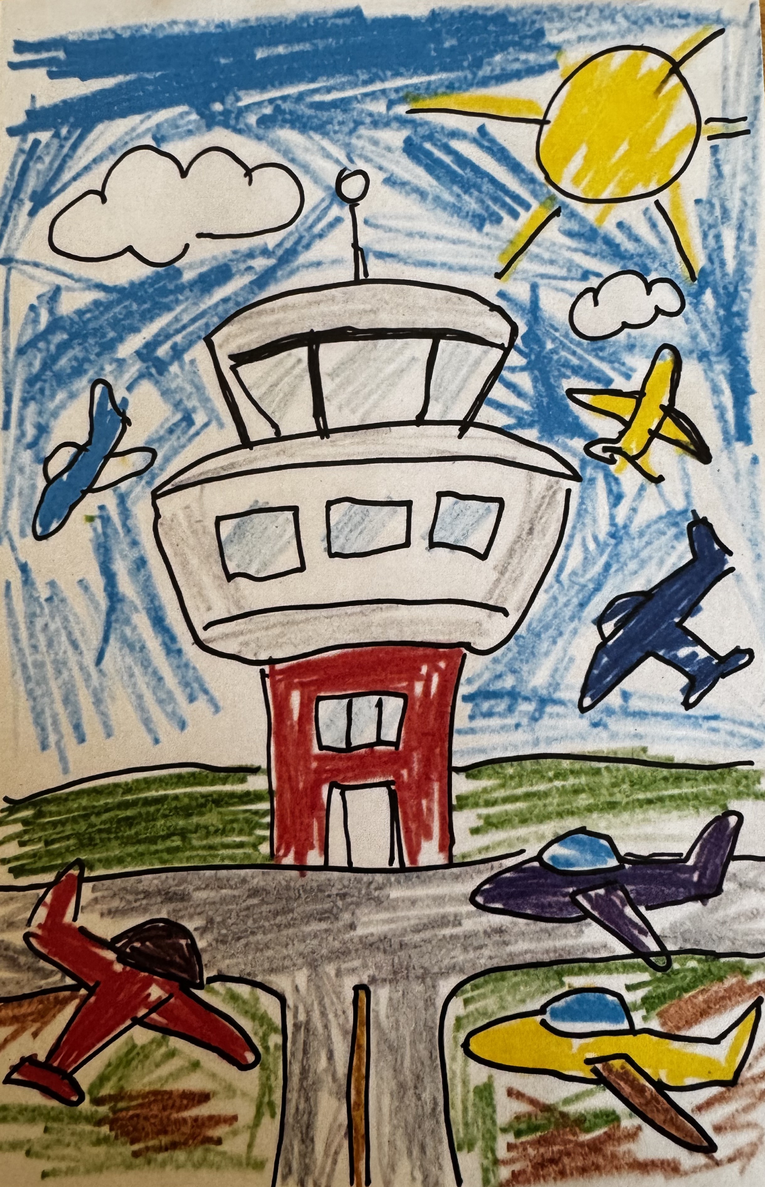 Benno, 8 Jahre - Fluglotse