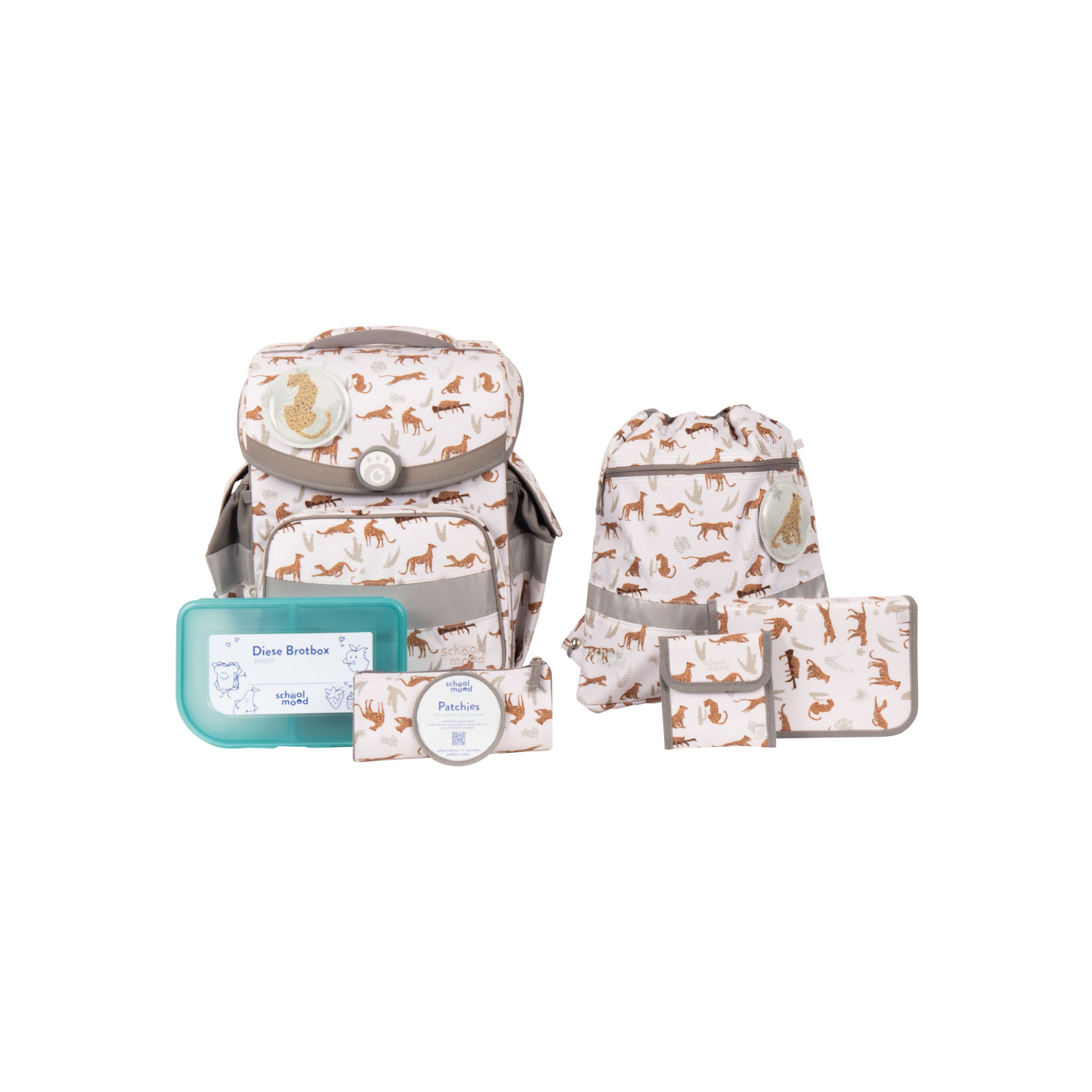 Timeless Leopard (Nordic Collection), 7-tlg. Schulranzenset Timeless Leopard (Nordic Collection), 7-tlg. Schulranzenset