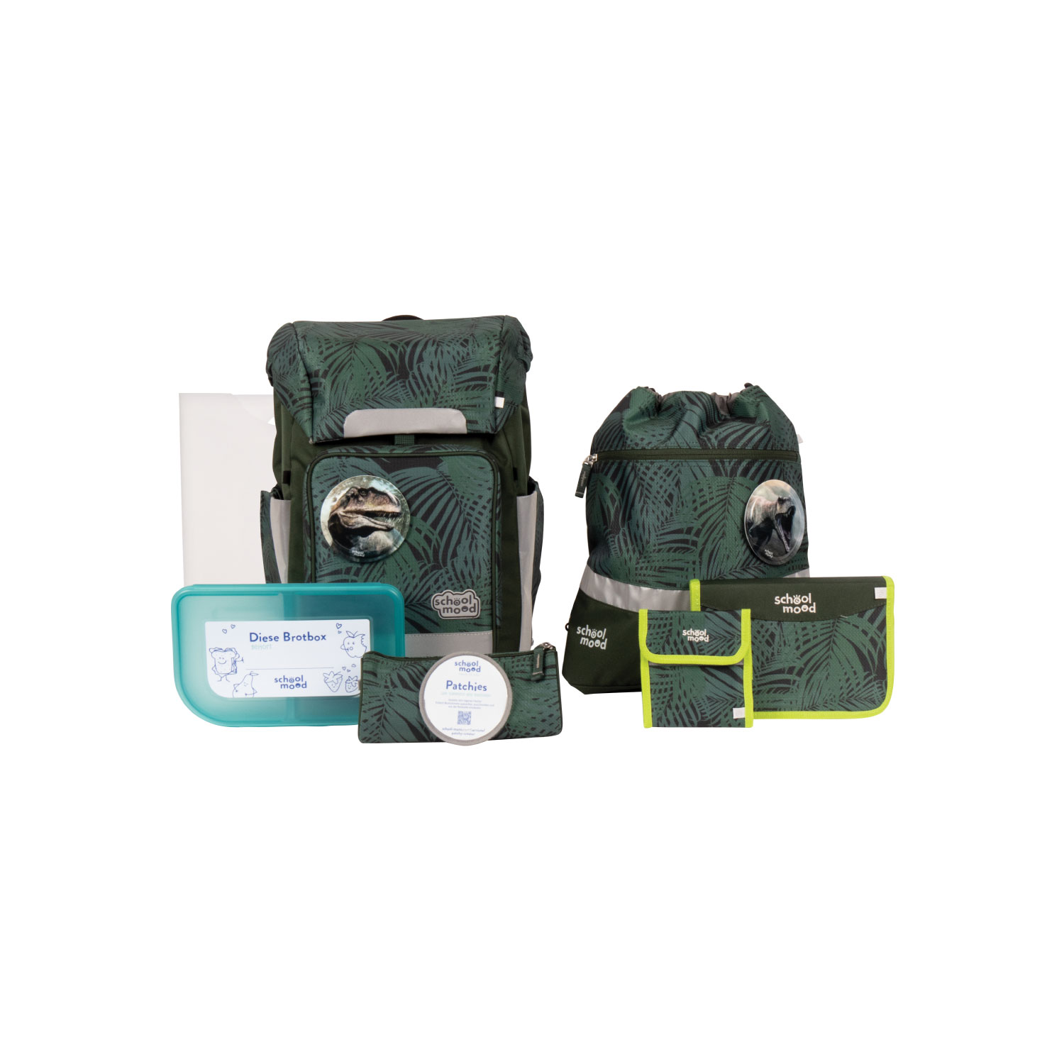 Rebel Daniel (Dinosaurier), 8-tlg. Schulranzenset Rebel Daniel (Dinosaurier), 8-tlg. Schulranzenset