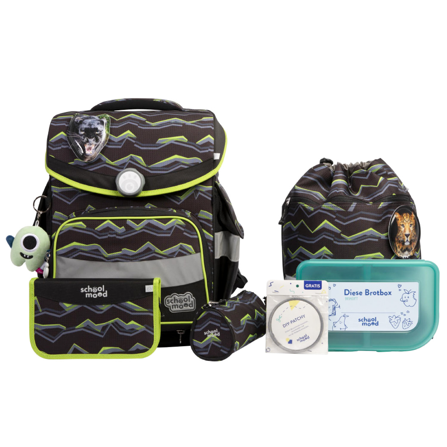 Timeless Pro Finn (Raubkatze), 7-tlg. Schulranzenset Timeless Pro Finn (Raubkatze), 7-tlg. Schulranzenset