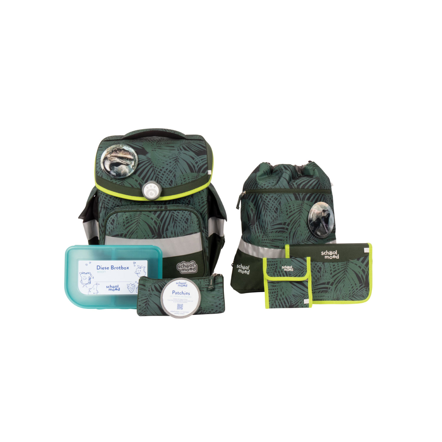 Timeless Daniel (Dinosaurier), 7-tlg. Schulranzenset Timeless Daniel (Dinosaurier), 7-tlg. Schulranzenset