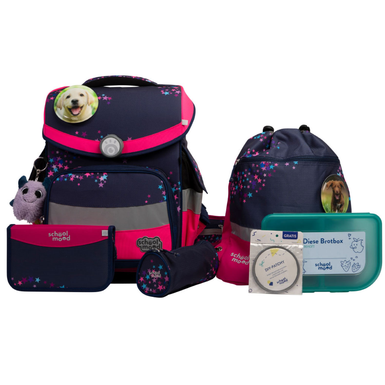 Timeless Pro Leni (Hund), 7-tlg. Schulranzenset Timeless Pro Leni (Hund), 7-tlg. Schulranzenset