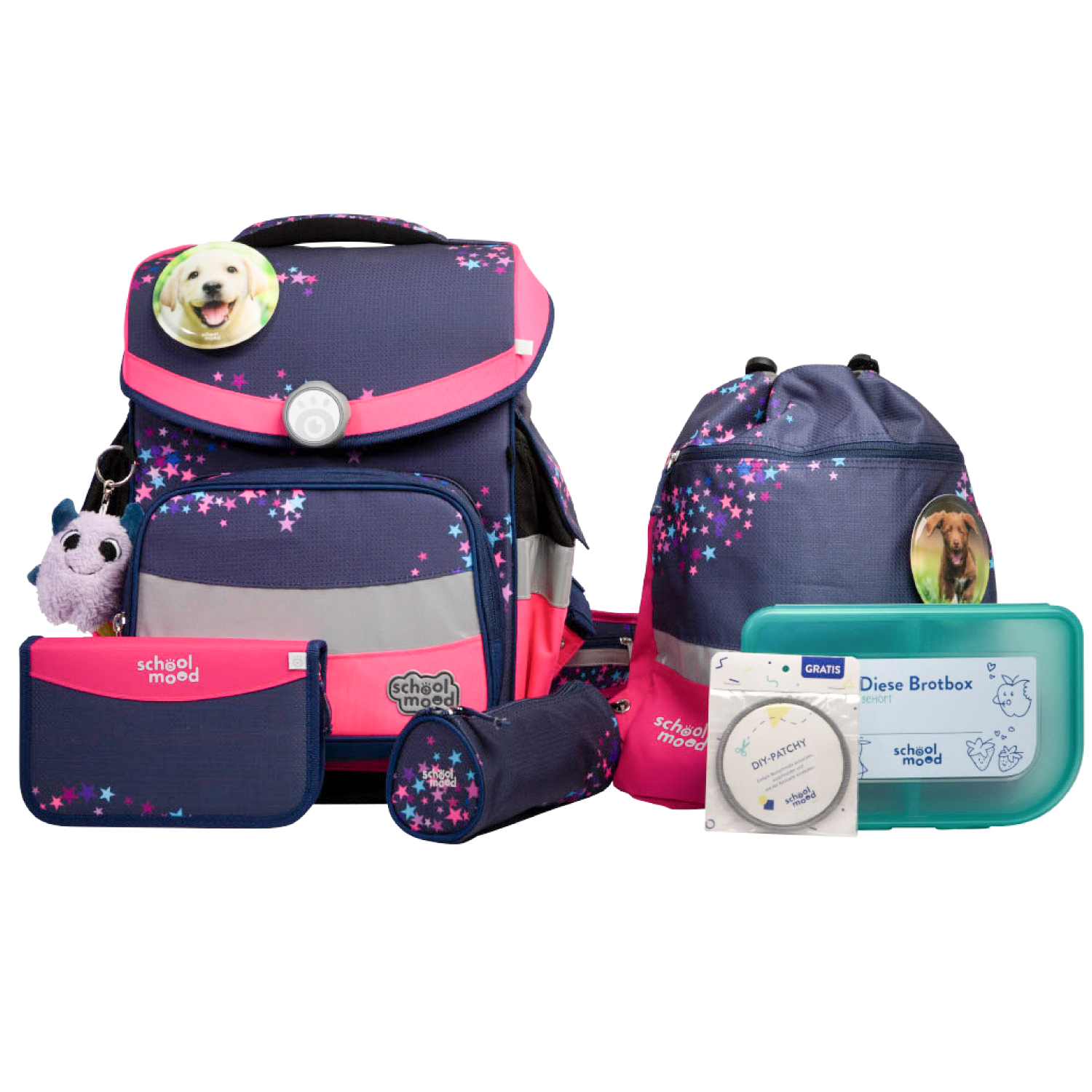 Timeless Pro Leni (Hund), 7-tlg. Schulranzenset Timeless Pro Leni (Hund), 7-tlg. Schulranzenset