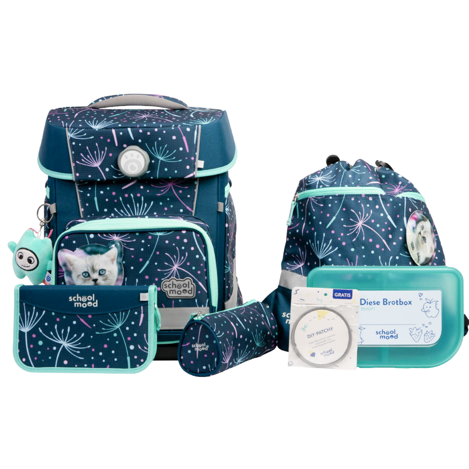 Champion Maxx Pro Lina (Kätzchen), 7-tlg. Schulranzenset  Champion Maxx Pro Lina (Kätzchen), 7-tlg. Schulranzenset