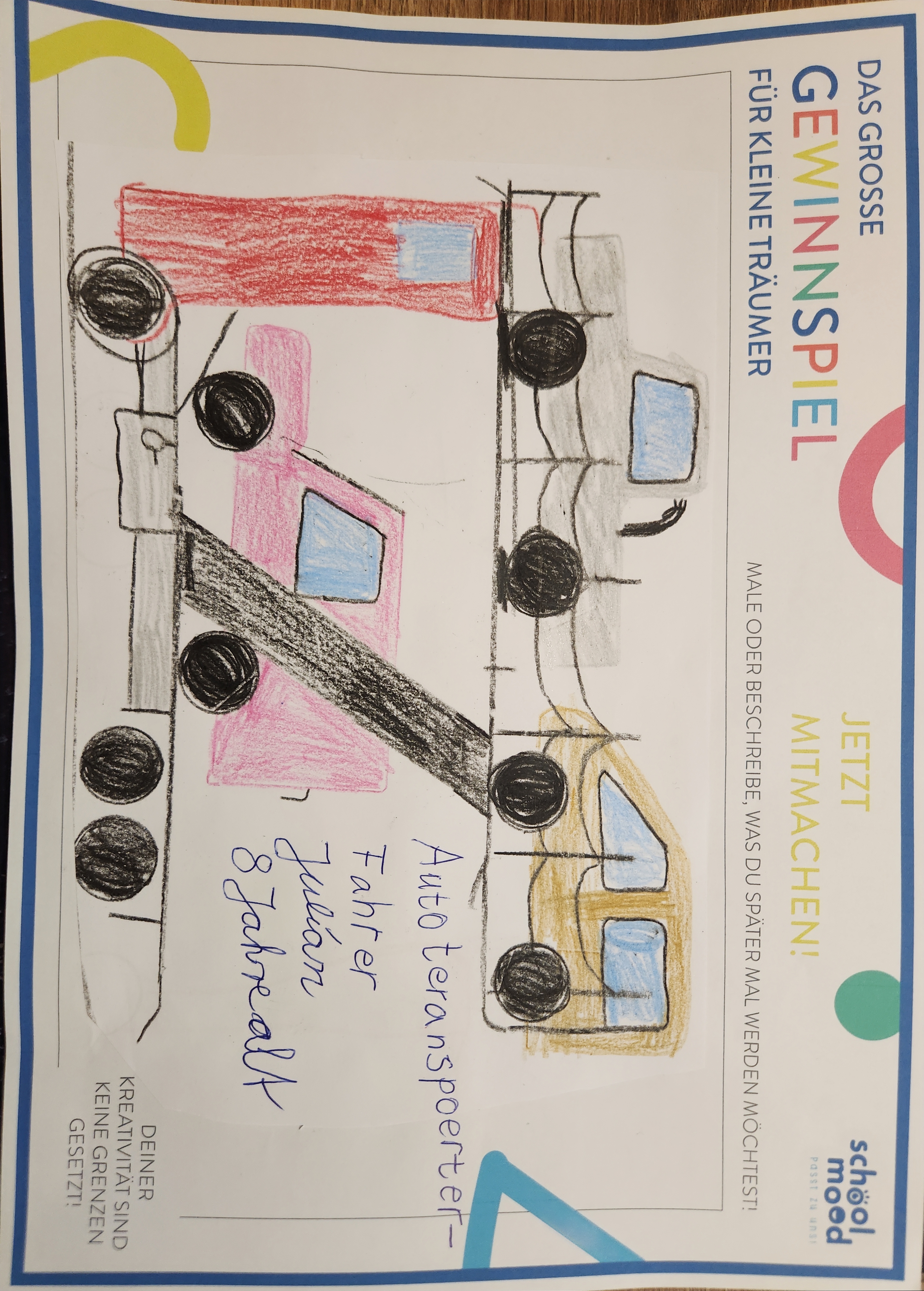 Julian, 8 Jahre - Autotransporterfahrer