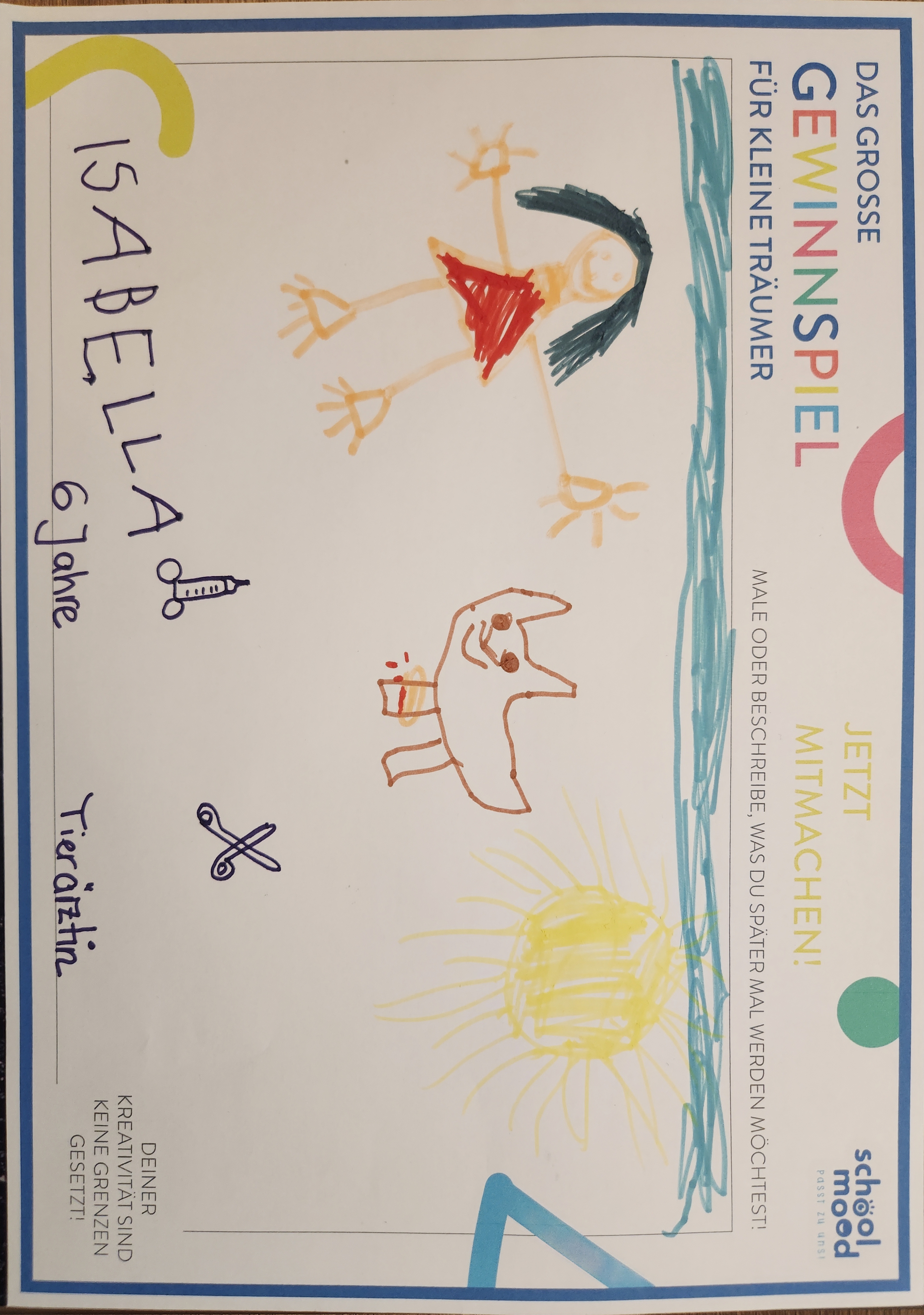 Isabella, 6 Jahre - Tierärztin