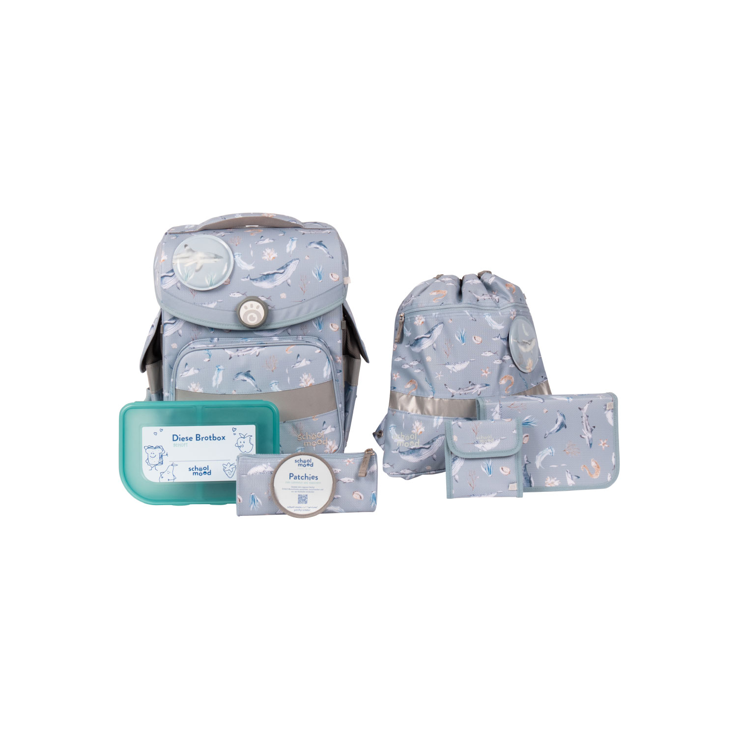 Timeless Aqua (Nordic Collection), 7-tlg. Schulranzenset Timeless Aqua (Nordic Collection), 7-tlg. Schulranzenset