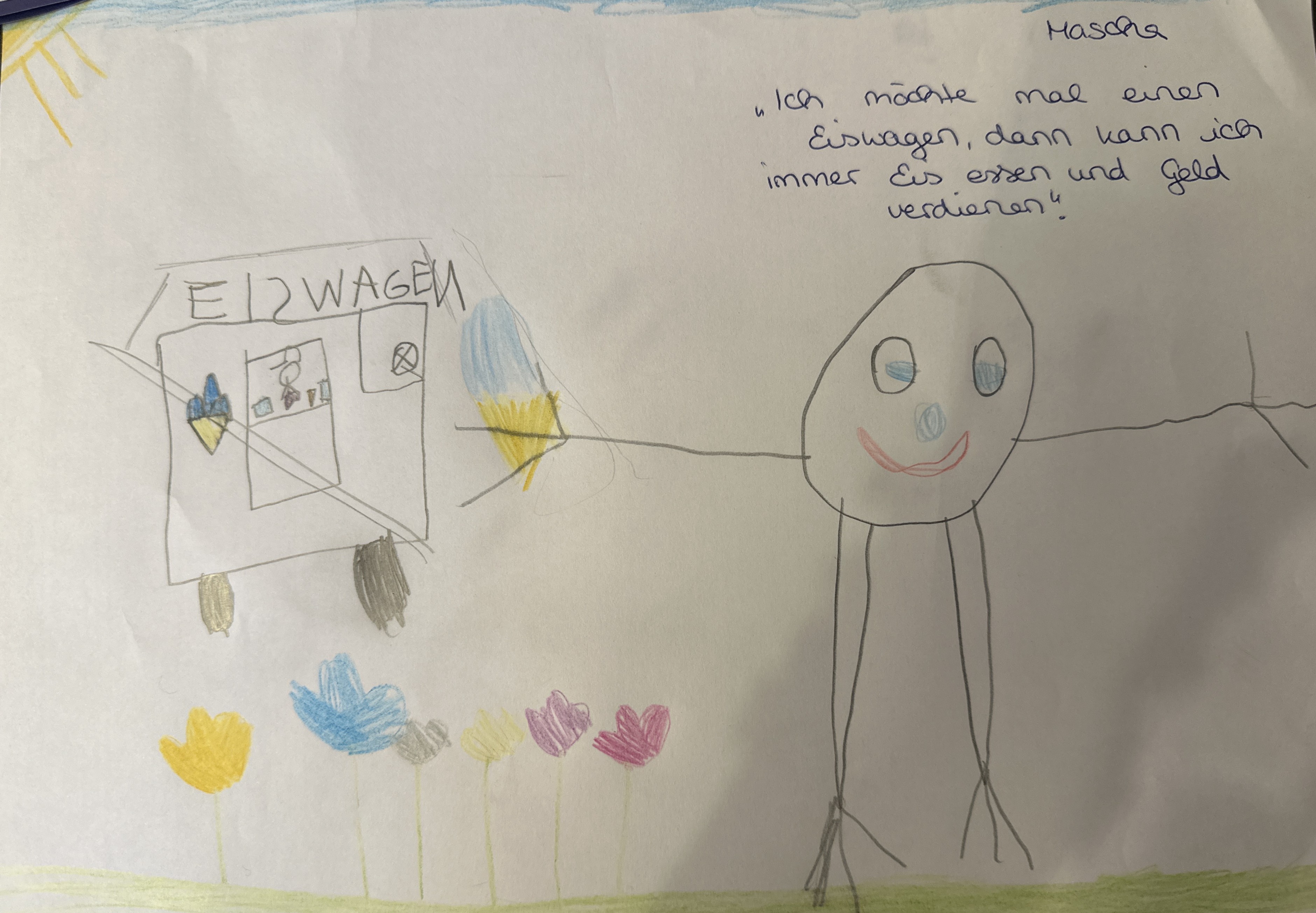 Mascha, 5 Jahre - Eisverkäuferin