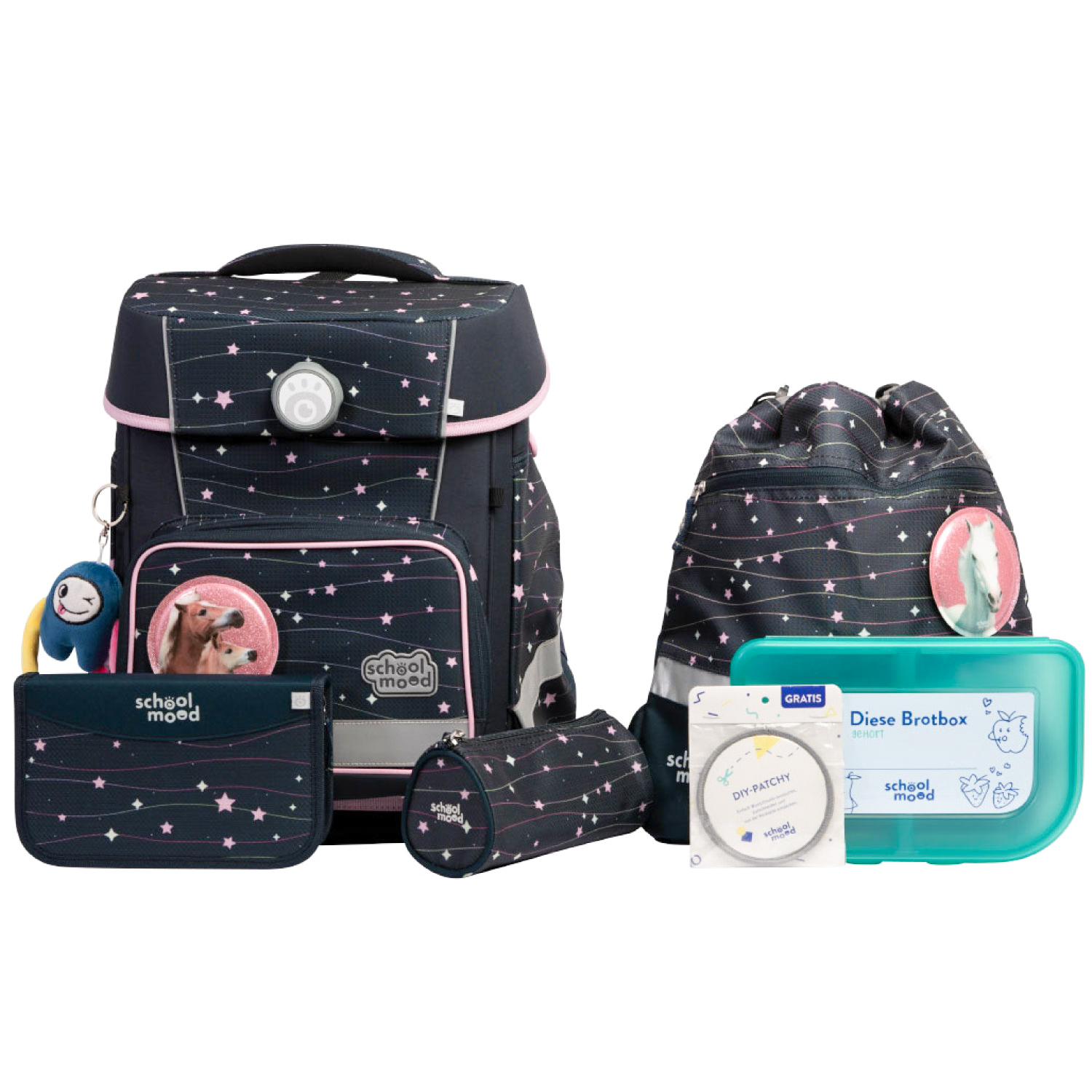 Champion Maxx Pro Ella (Pony), 7-tlg. Schulranzenset  Champion Maxx Pro Ella (Pony), 7-tlg. Schulranzenset