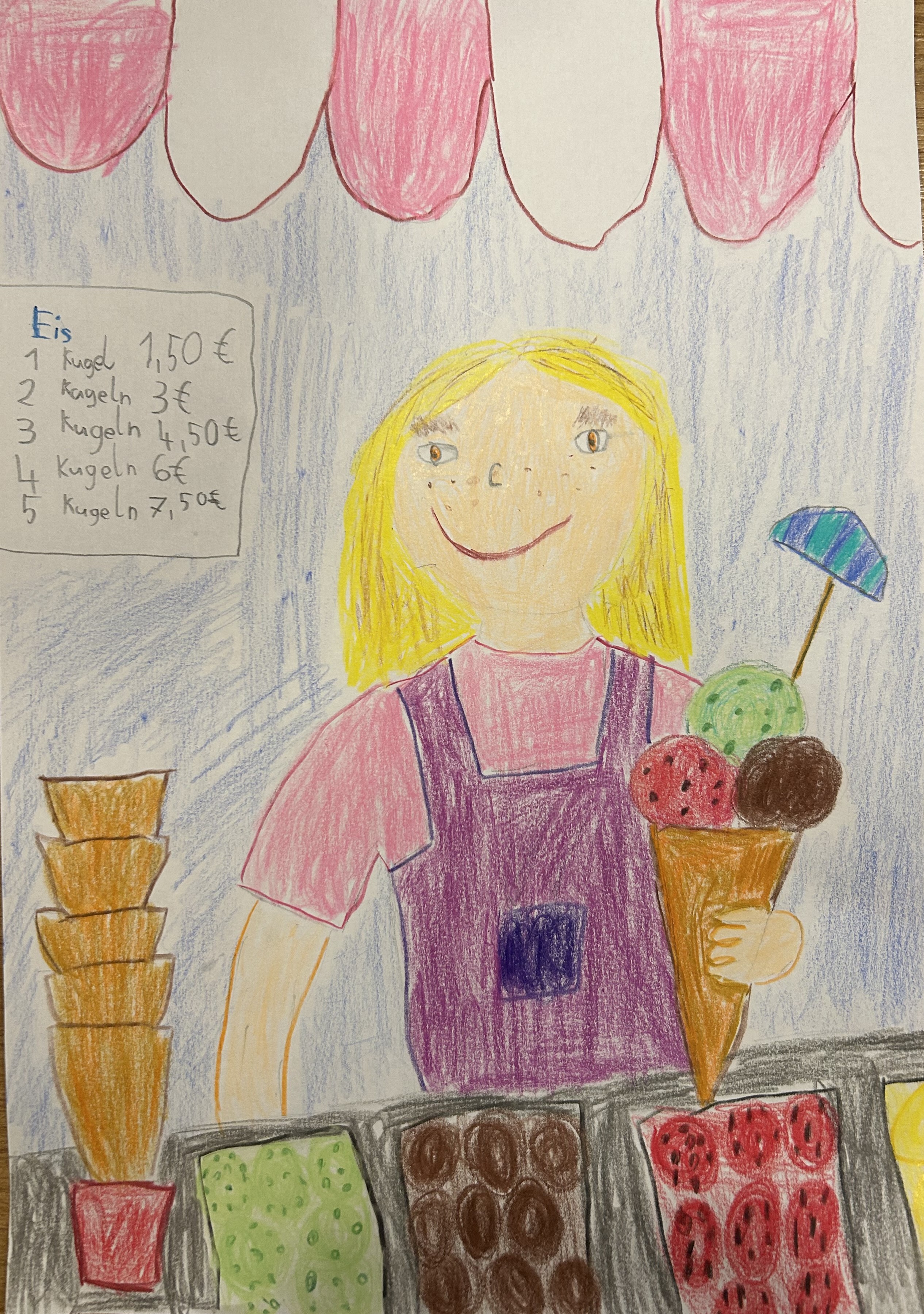 Luisa, 6 Jahre - Eisverkäuferin
