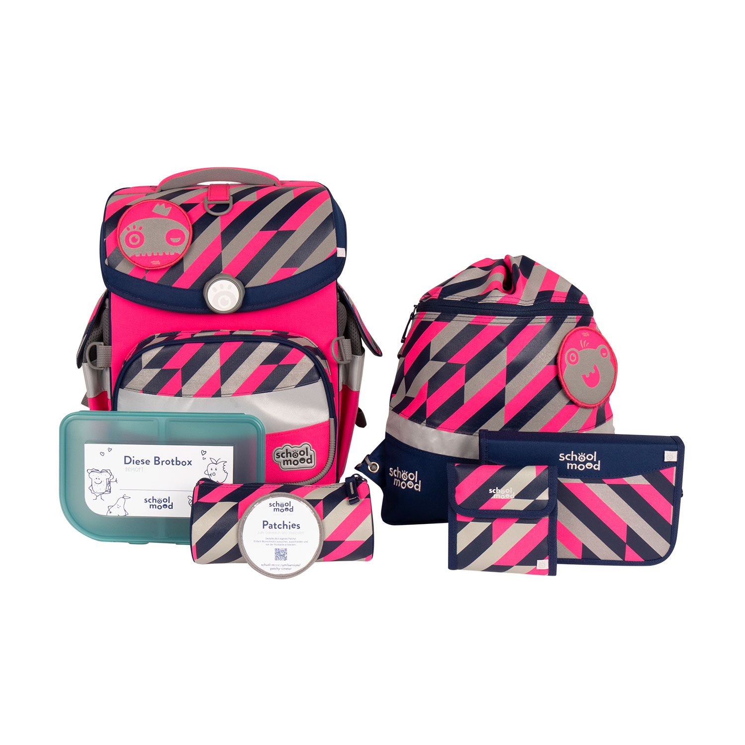 Schulranzenset Timeless Air+ Yuna (Neon Pink)  Schulranzenset Timeless Air+ Yuna (Neon Pink)