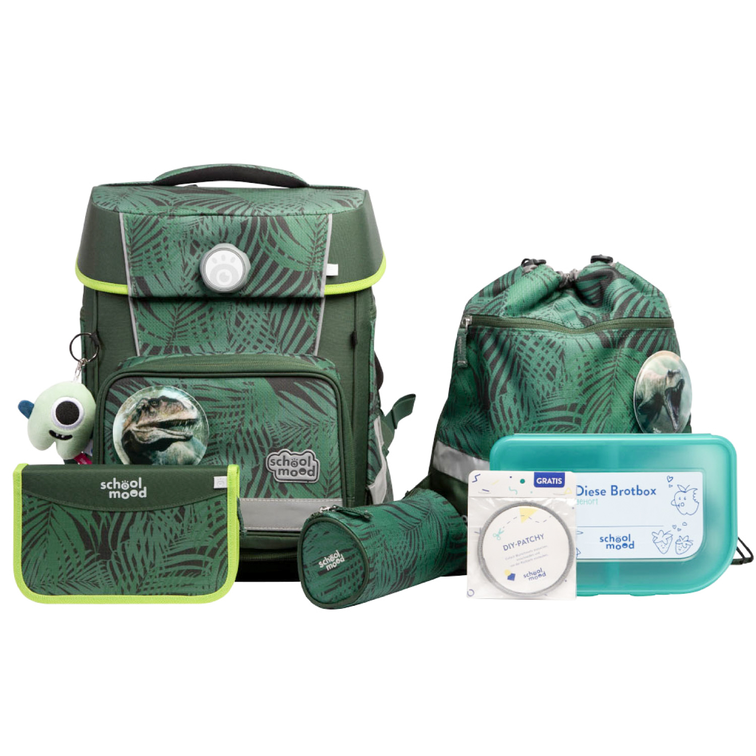 Champion Maxx Pro Daniel (Dinosaurier), 7-tlg. Schulranzenset  Champion Maxx Pro Daniel (Dinosaurier), 7-tlg. Schulranzenset