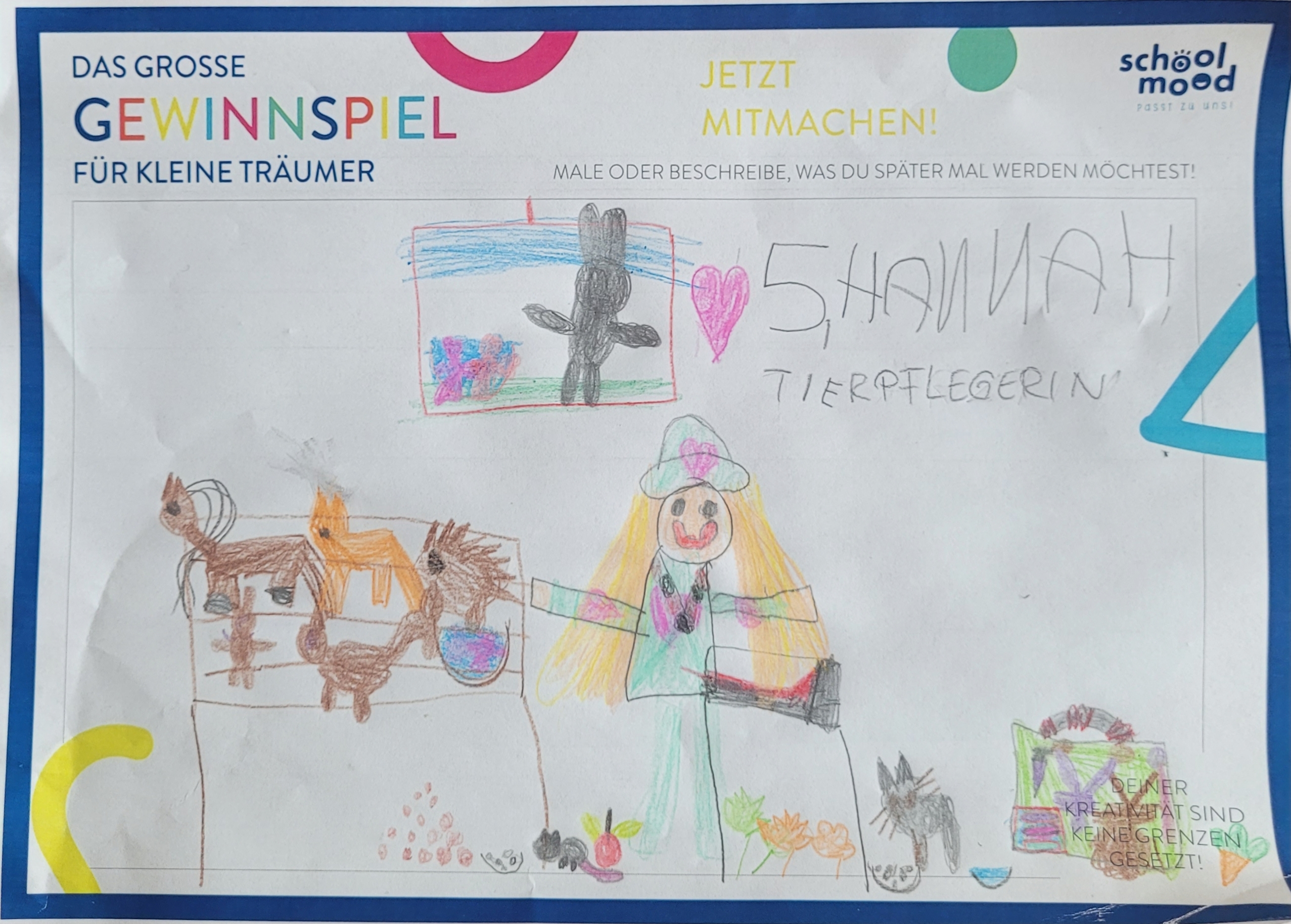 Hannah, 5 Jahre - Tierpflegerin