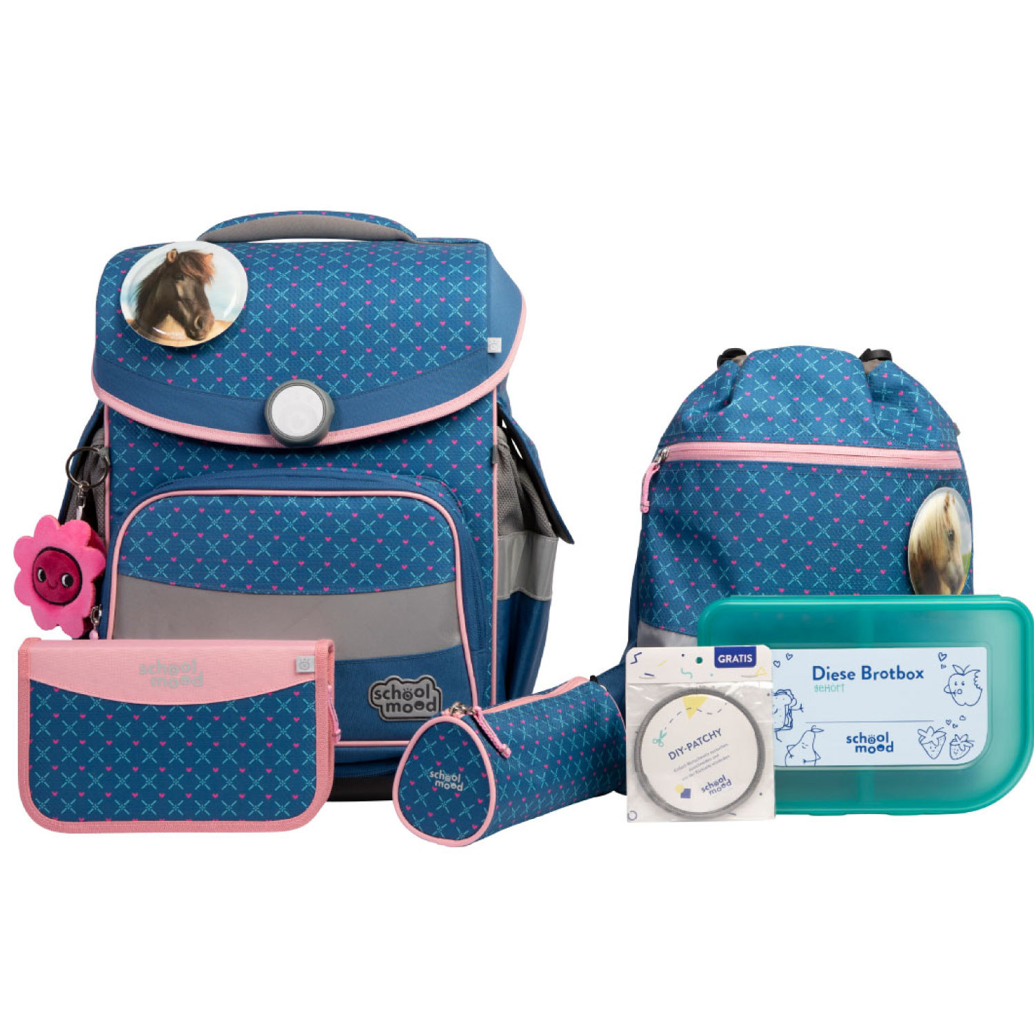 Timeless Pro Mila (Pferd), 7-tlg. Schulranzenset Timeless Pro Mila (Pferd), 7-tlg. Schulranzenset