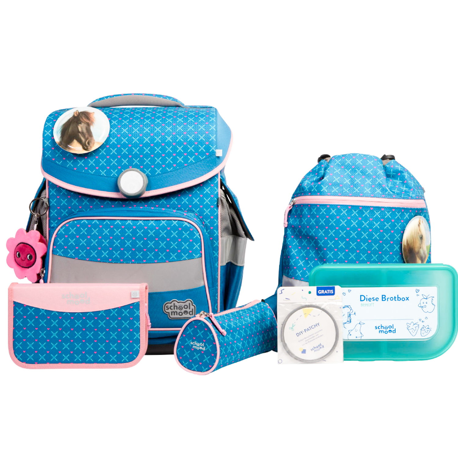 Timeless Pro Mila (Pferd), 7-tlg. Schulranzenset Timeless Pro Mila (Pferd), 7-tlg. Schulranzenset