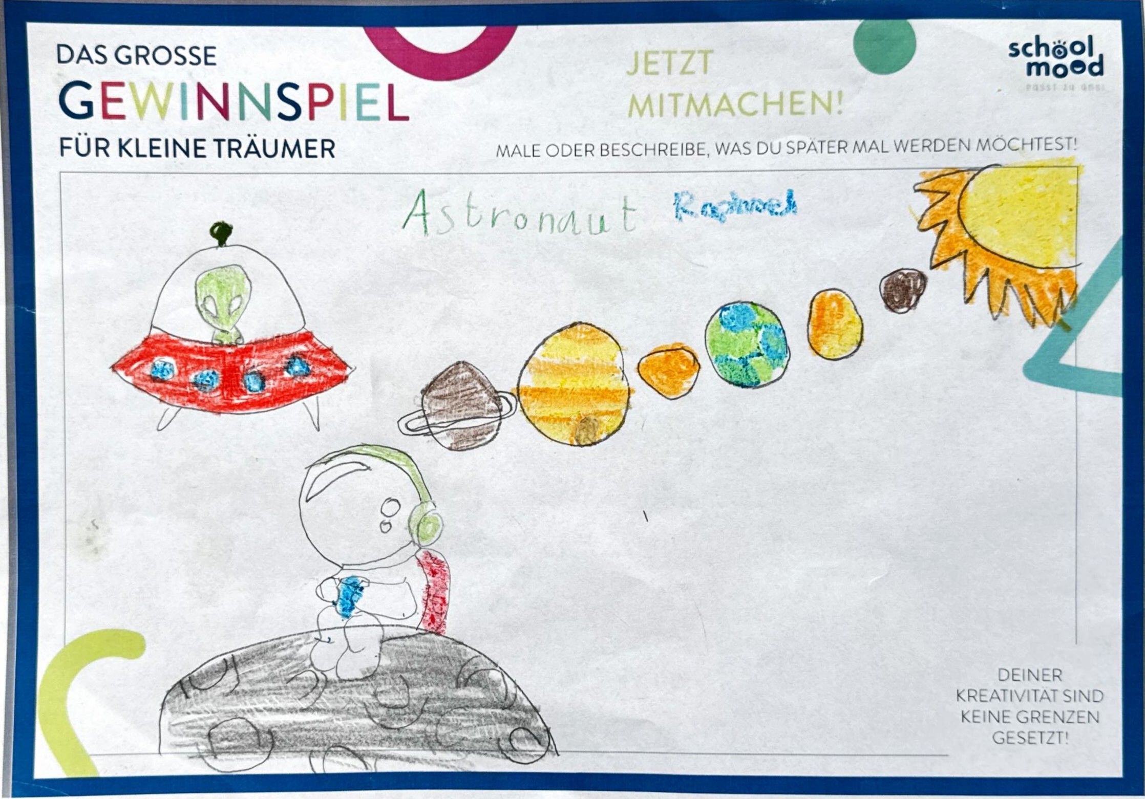 Linda, 8 Jahre - Astronautin