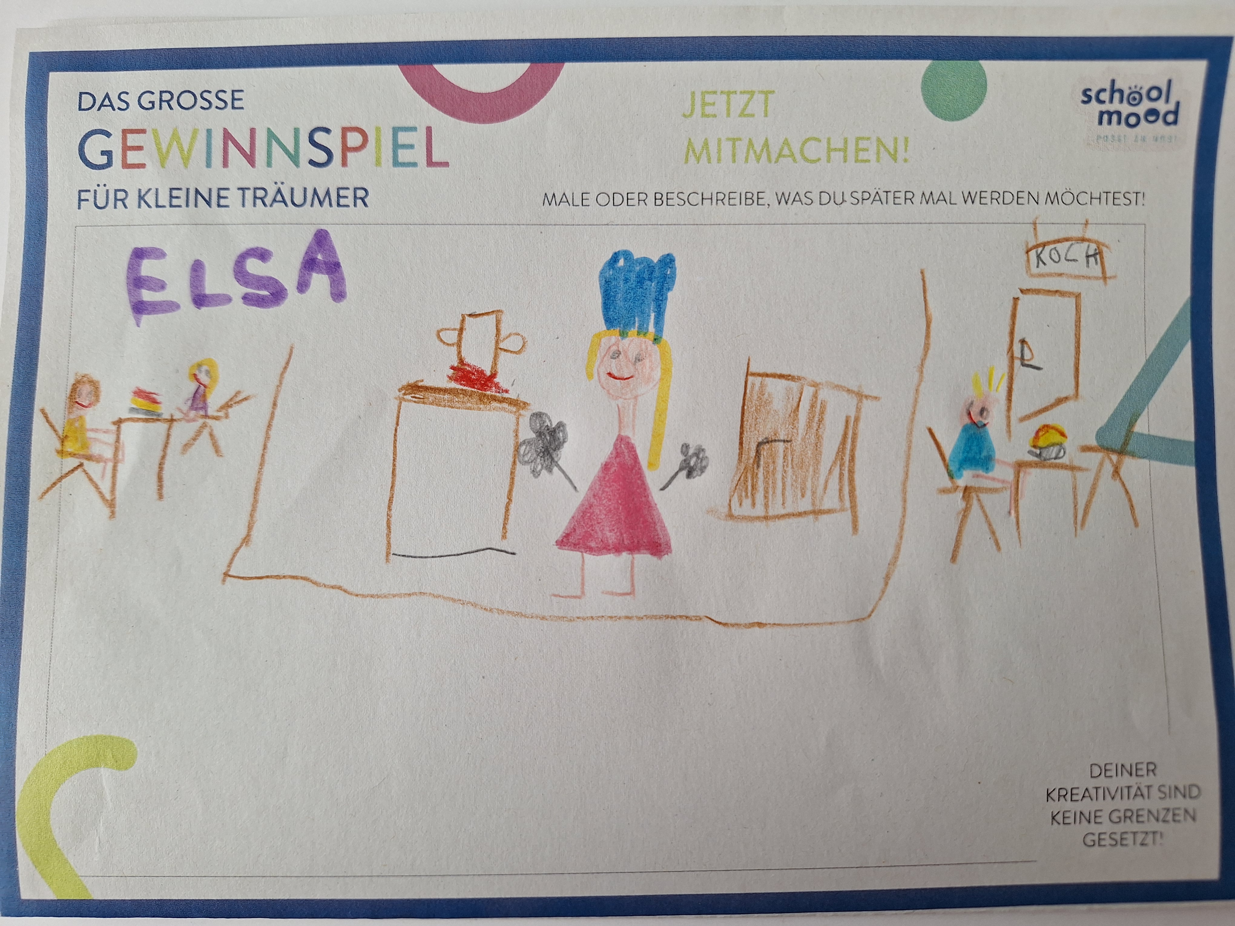 Elsa, 5 Jahre - Köchin