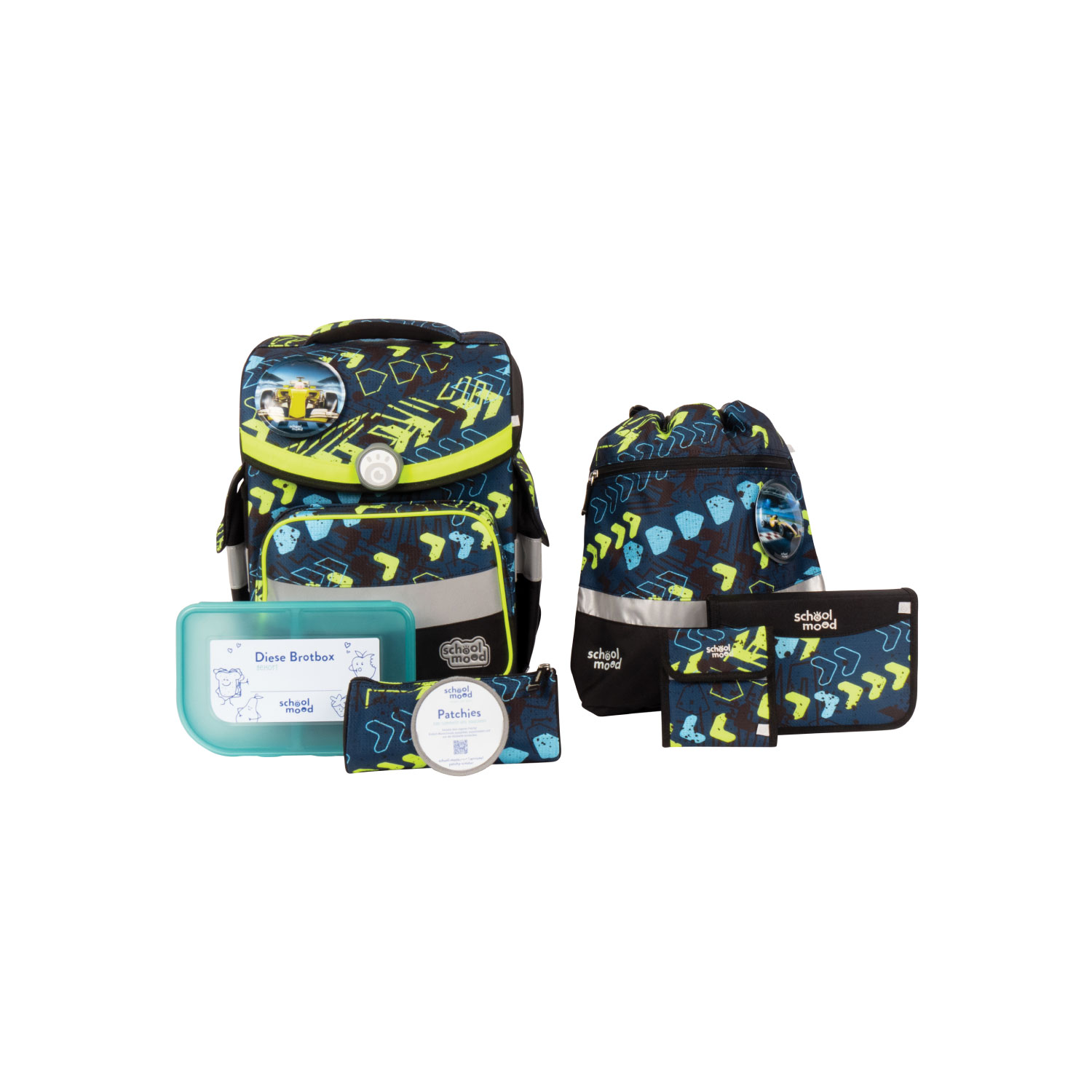 Timeless Elias (Rennwagen), 7-tlg. Schulranzenset Timeless Elias (Rennwagen), 7-tlg. Schulranzenset