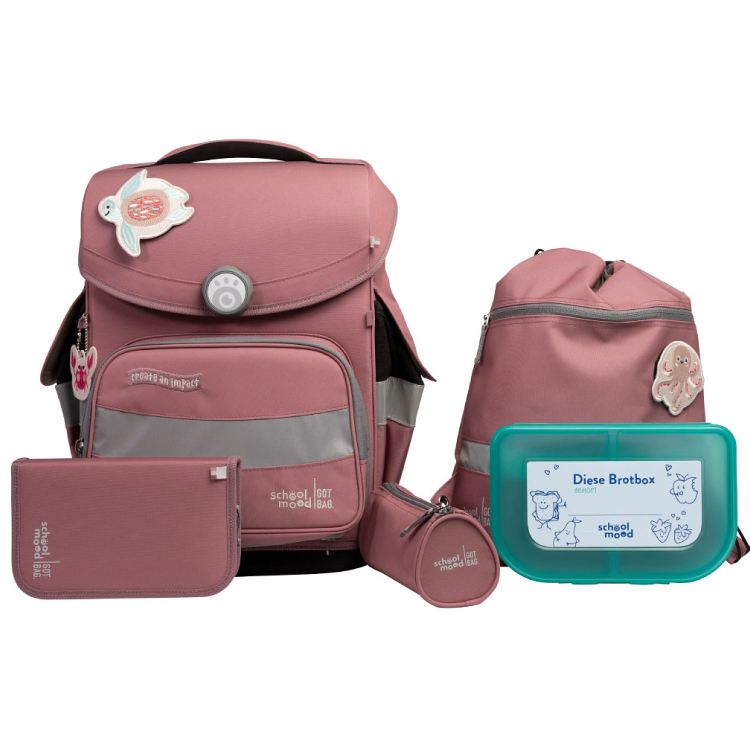 Timeless Pro Axolotl (Ocean Collection), 6-tlg. Schulranzenset Timeless Pro Axolotl (Ocean Collection), 6-tlg. Schulranzenset