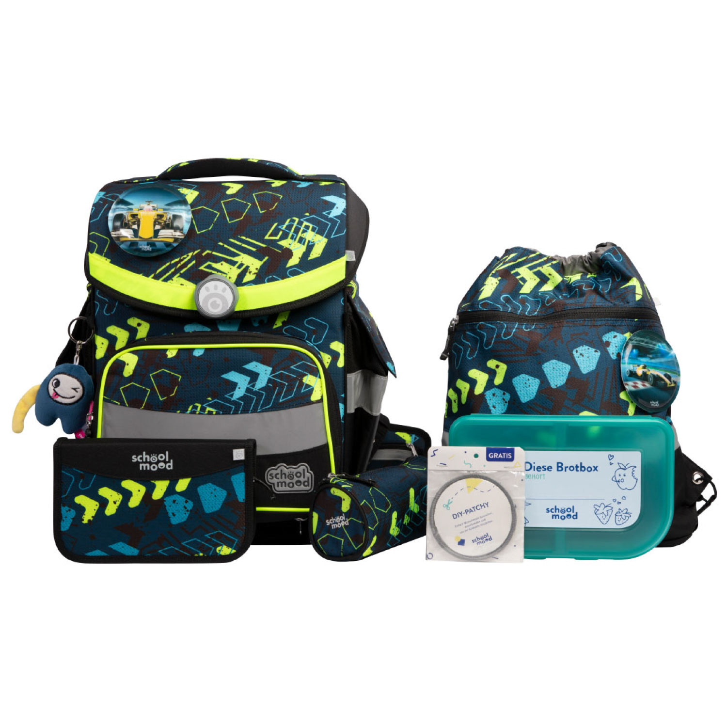 Timeless Pro Elias (Rennwagen), 7-tlg. Schulranzenset Timeless Pro Elias (Rennwagen), 7-tlg. Schulranzenset